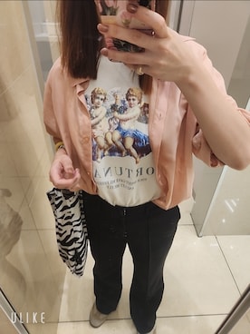 「GRL（グレイル）のアイテム（Tシャツ/カットソー）」を使った、namiさん（レディース・162cm）の夏コーディネート