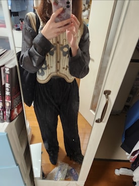 「アイテム（ベスト）」を使った、namiさん（レディース・161cm）の夏コーディネート