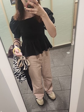 「アイテム（パンツ、ピンク系）」を使った、namiさん（レディース・162cm）の夏コーディネート