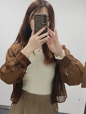 「GRL（グレイル）のアイテム（ニット/セーター）」を使った、namiさん（レディース・162cm）の秋コーディネート