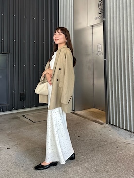 「CAPRICIEUX LE'MAGE（カプリシューレマージュ）のアイテム（テーラードジャケット）」を使った、misaki_lemageさん（レディース・158cm）の夏コーディネート