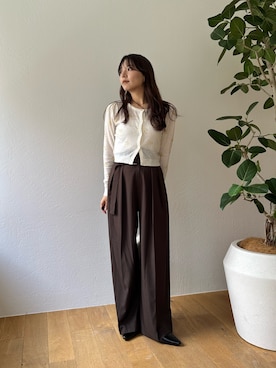 「スラックスパンツ」｜misaki_lemageさん（レディース・158cm）の夏コーディネート