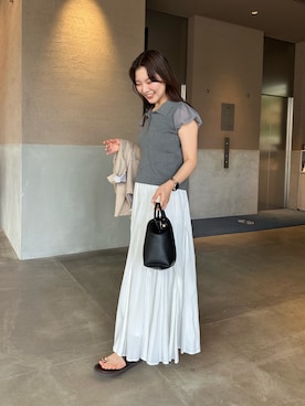 「CAPRICIEUX LE'MAGE（カプリシューレマージュ）のアイテム（スカート）」を使った、misaki_lemageさん（レディース・158cm）の夏コーディネート