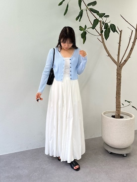 「CAPRICIEUX LE'MAGE（カプリシューレマージュ）のアイテム（スカート）」を使った、misaki_lemageさん（レディース・158cm）の夏コーディネート