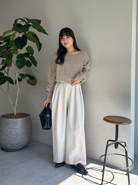 「CAPRICIEUX LE'MAGE（カプリシューレマージュ）のアイテム（トートバッグ）」を使った、misaki_lemageさん（レディース・158cm）の夏コーディネート