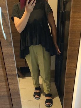 「アイテム（スラックス）」を使った、haruvaruさん（レディース・145cm）の秋コーディネート