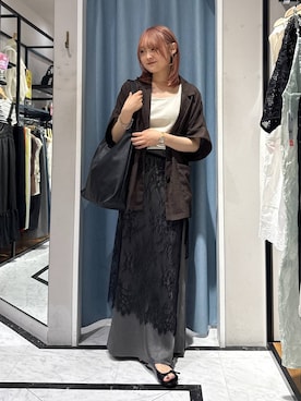 「LOWRYS FARM（ローリーズファーム）のアイテム（ベルト）」を使った、hinaさん（レディース・156cm）の夏コーディネート