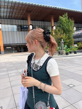 「アイテム（シュシュ）」を使った、hinaさん（レディース・156cm・20代）の夏コーディネート