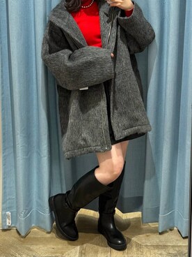 「LOWRYS FARM（ローリーズファーム）のアイテム（その他アウター）」を使った、hinaさん（レディース・156cm）の秋コーディネート