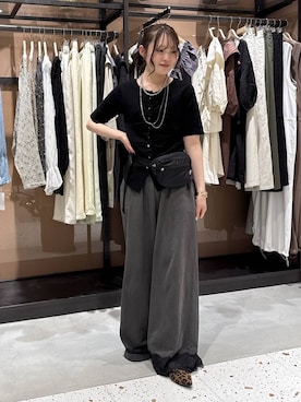 「LOWRYS FARM（ローリーズファーム）のニットパンプス 635642（パンプス、その他）」を使った、hinaさん（レディース・156cm）の春コーディネート