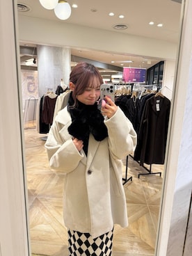 「アイテム（ネックウォーマー/スヌード）」を使った、hinaさん（レディース・156cm）の秋コーディネート