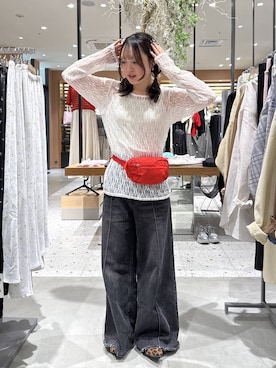 「LOWRYS FARM（ローリーズファーム）のニットパンプス 635642（パンプス、その他）」を使った、hinaさん（レディース・156cm）の春コーディネート