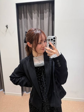 「LOWRYS FARM（ローリーズファーム）のdayme/マーメイドキャミワンピース　1052590（ワンピース、グレー系）」を使った、hinaさん（レディース・156cm）の秋コーディネート