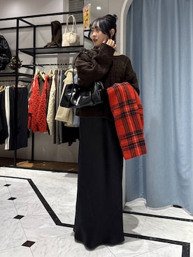 「アイテム（ポロシャツ）」を使った、hinaさん（レディース・156cm）の冬コーディネート