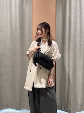 「LOWRYS FARM（ローリーズファーム）のアイテム（ジャケット/アウター）」を使った、hinaさん（レディース・156cm）の春コーディネート