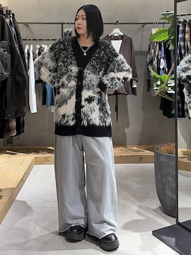 「PAGEBOY（ページボーイ）のサイドタックルーズウラケパンツ/イージーパンツ【4color・2size】（スウェットパンツ）」を使った、Ruuさん（レディース・158cm）の秋コーディネート