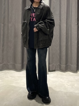 「アイテム（ブルゾン）」を使った、Ruuさん（レディース・158cm）の秋コーディネート