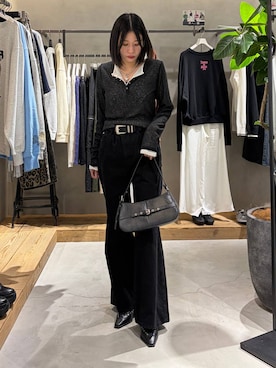 「PAGEBOY（ページボーイ）のアイテム（パンツ）」を使った、Ruuさん（レディース・158cm）の冬コーディネート