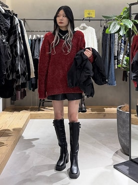 「PAGEBOY（ページボーイ）のモンスターパーカーコート【フード取り外し可能・軽量】（ブルゾン）」を使った、Ruuさん（レディース・158cm）の秋コーディネート