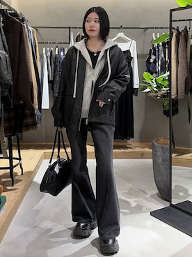 「アイテム（パーカー）」を使った、Ruuさん（レディース・158cm・20代）の秋コーディネート