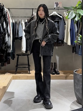 「アイテム（ブルゾン）」を使った、Ruuさん（レディース・158cm・20代）の秋コーディネート