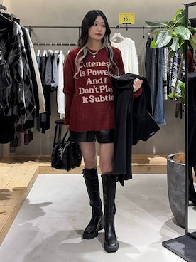 「アイテム（チェスターコート）」を使った、Ruuさん（レディース・158cm・20代）の秋コーディネート