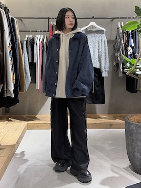 「アイテム（パーカー）」を使った、Ruuさん（レディース・158cm・20代）の秋コーディネート