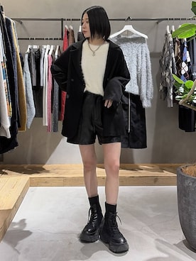 「アイテム（テーラードジャケット）」を使った、Ruuさん（レディース・158cm）の秋コーディネート