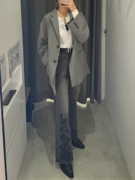 「PAGEBOY（ページボーイ）のアイテム（ジャケット/アウター）」を使った、Ruuさん（骨格ナチュラル・レディース・158cm）の冬コーディネート