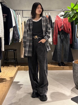 「PAGEBOY（ページボーイ）のアイテム（パンツ）」を使った、Ruuさん（レディース・158cm）の春コーディネート