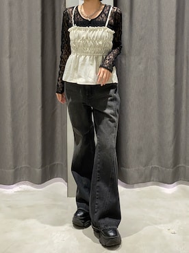 「PAGEBOY（ページボーイ）のアイテム」を使った、Ruuさん（レディース・158cm）の夏コーディネート