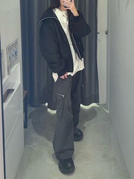 「PAGEBOY（ページボーイ）のアイテム（ジャケット/アウター）」を使った、Ruuさん（骨格ナチュラル・レディース・158cm）の冬コーディネート