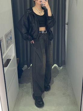 「PAGEBOY（ページボーイ）のアイテム（ブルゾン）」を使った、Ruuさん（レディース・158cm）の春コーディネート