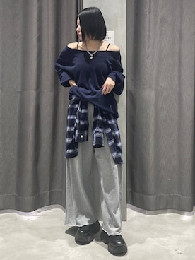 「アイテム（スウェットパンツ）」を使った、Ruuさん（レディース・158cm・20代）の秋コーディネート