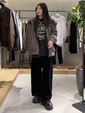 「アイテム（スウェット）」を使った、Ruuさん（レディース・158cm・20代）の冬コーディネート