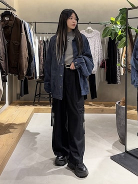 「PBLIM（ページボーイリム）のアイテム」を使った、Ruuさん（レディース・158cm）の冬コーディネート