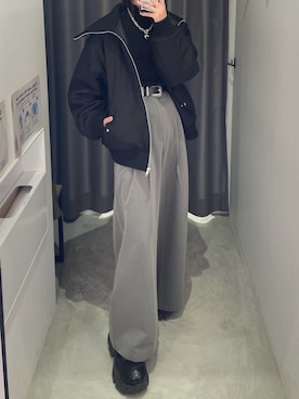 「PAGEBOY（ページボーイ）のアイテム（ジャケット/アウター）」を使った、Ruuさん（骨格ナチュラル・レディース・158cm）の冬コーディネート