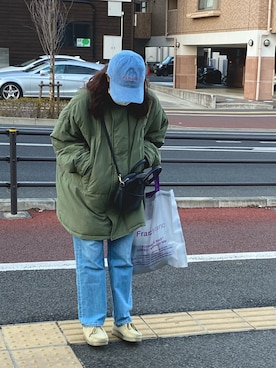 「ALLIED FEATHER+DOWN（アライドフェザーダウン）のアイテム（ジャケット/アウター）」を使った、おゆいさん（レディース・161cm）の冬コーディネート