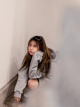 「KIRSH（キルシー）のアイテム（モッズコート）」を使った、葉小柔さん（レディース・154cm）の春コーディネート
