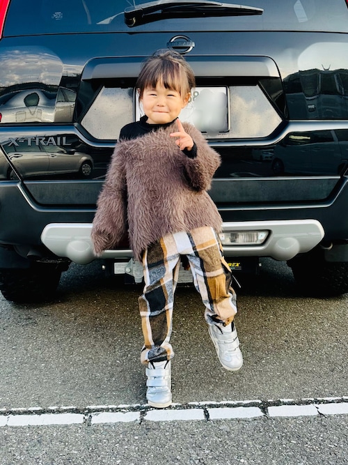 セール】キッズ親子お揃いふんわりシャギーニットトップス（ニット