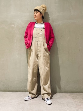 「arth」｜「アイテム（サロペット/オーバーオール）」を使った、chihi.sさん（レディース・167cm）の冬コーディネート