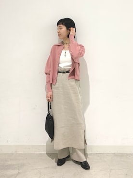 「So_lemn（ソレム）のアイテム」を使った、つなしまあゆみさん（レディース・153cm）の春コーディネート
