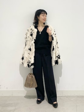 「CIAOPANIC（チャオパニック）のアイテム（その他アウター）」を使った、つなしまあゆみさん（レディース・153cm）の秋コーディネート