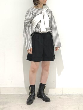 「So_lemn（ソレム）のアイテム」を使った、つなしまあゆみさん（レディース・153cm）の夏コーディネート