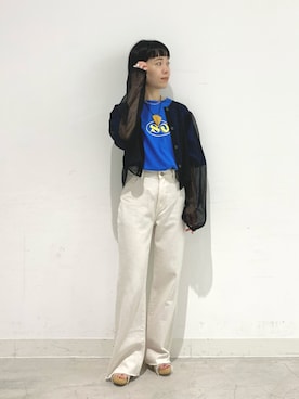 「ROLLA'S（ローラス）のアイテム」を使った、つなしまあゆみさん（レディース・153cm）の夏コーディネート