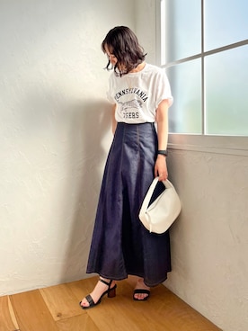 「ANGIE（アンジー）のアイテム（シューズ）」を使った、Koharu.uさん（レディース・164cm）の夏コーディネート