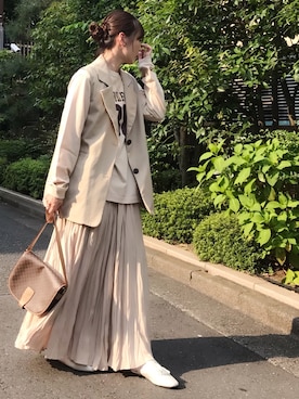 「マキシスカート」｜「アイテム（スリッポン）」を使った、Koharu.uさん（レディース・164cm）の夏コーディネート