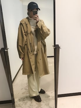 「キャップ女子」｜「アイテム（モッズコート）」を使った、Koharu.uさん（レディース・164cm）の秋コーディネート