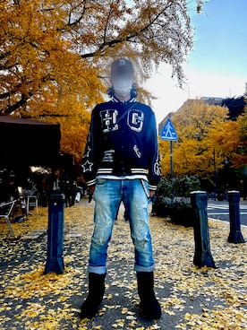「HYSTERIC GLAMOUR（ヒステリックグラマー）のアイテム（その他アウター）」を使った、luvsk8さん（メンズ・183cm）の冬コーディネート