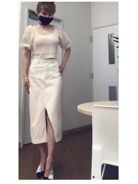 「N°21（ヌメロ ヴェントゥーノ）のアイテム（シューズ）」を使った、naoさん（レディース・170cm）の夏コーディネート